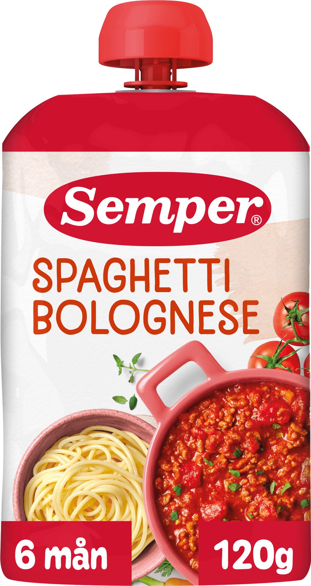 Semper Spagetti Bolognese 6 Mån 120g
