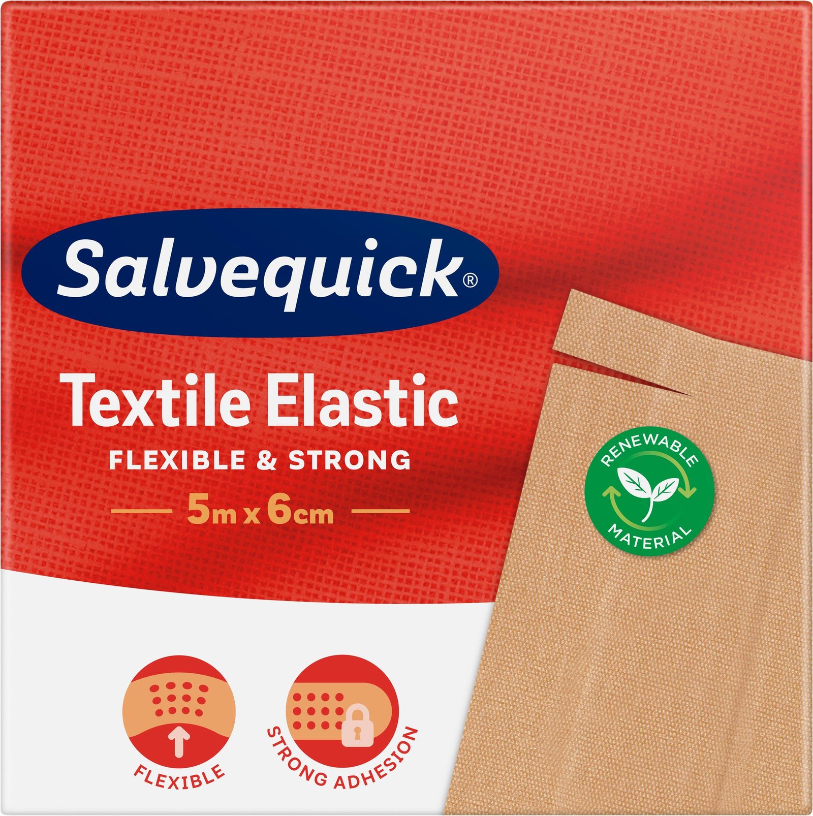 Salvequick Plåster textil längd 5 m