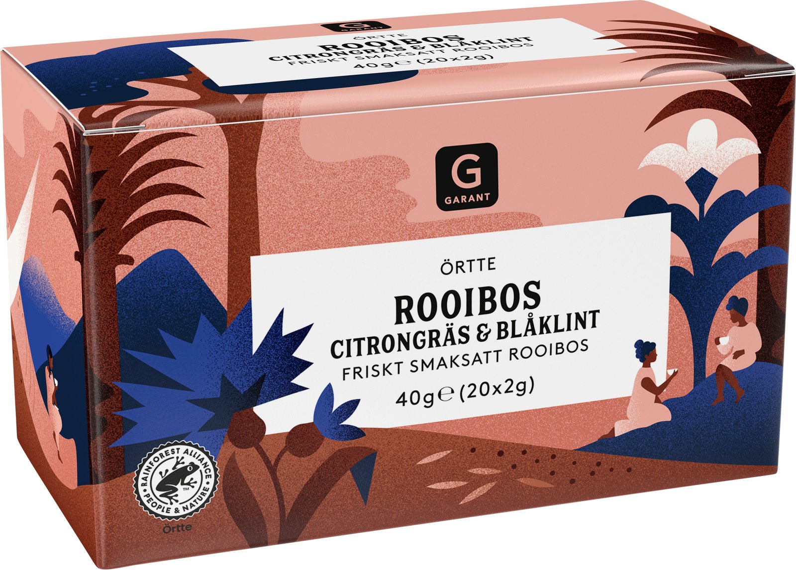 Garant Rooibos Örtte Citrongräs & Blåklint 40 g