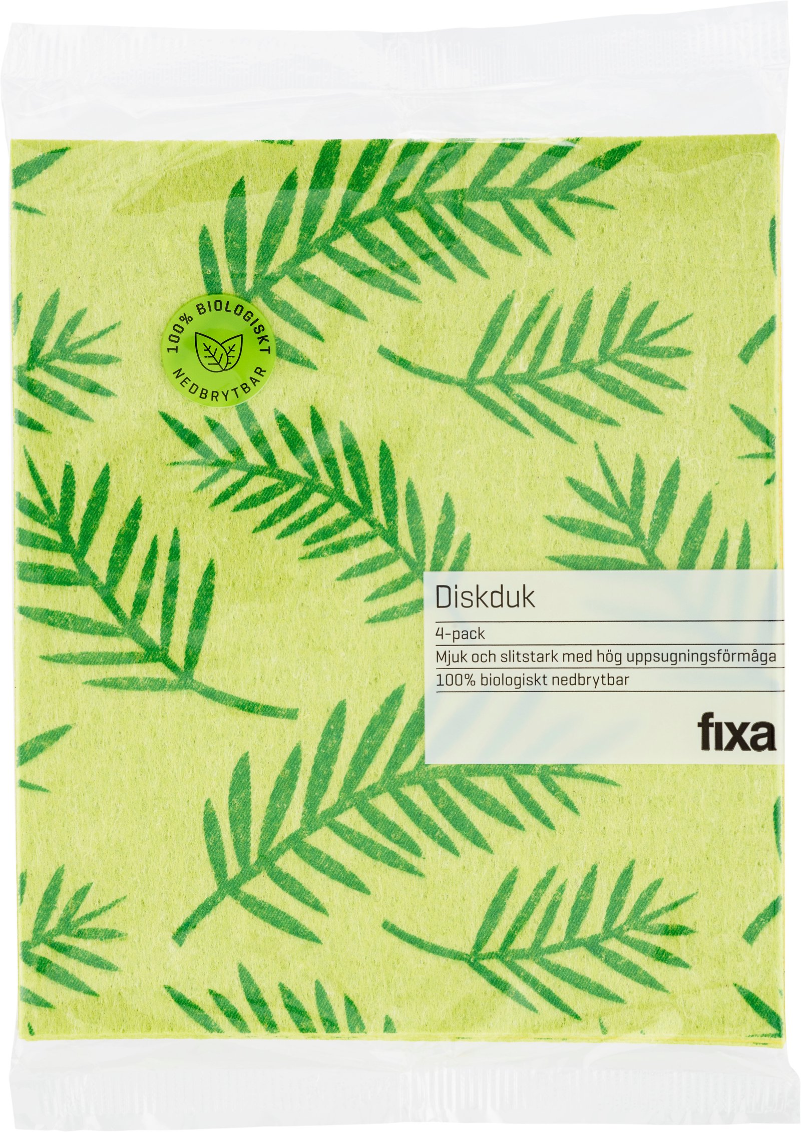 Fixa Diskduk med tryck 4 st - Blandade färger