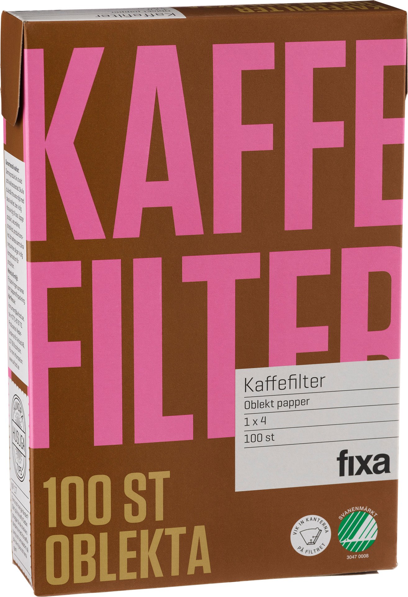 Fixa Kaffefilter Oblekta (1 x4) 100 st