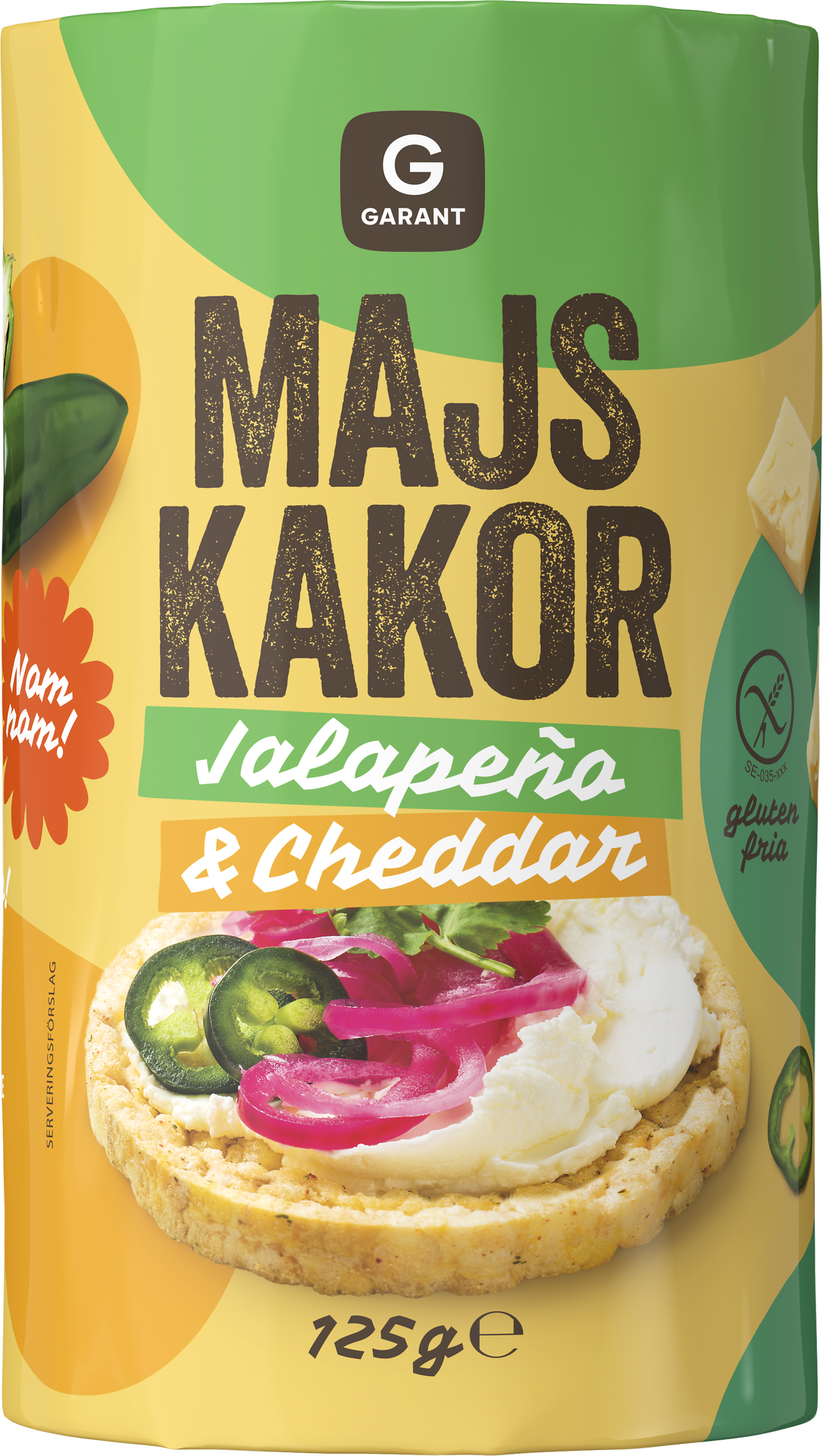 Garant Majskakor Jalapeno & Cheddar 125 g