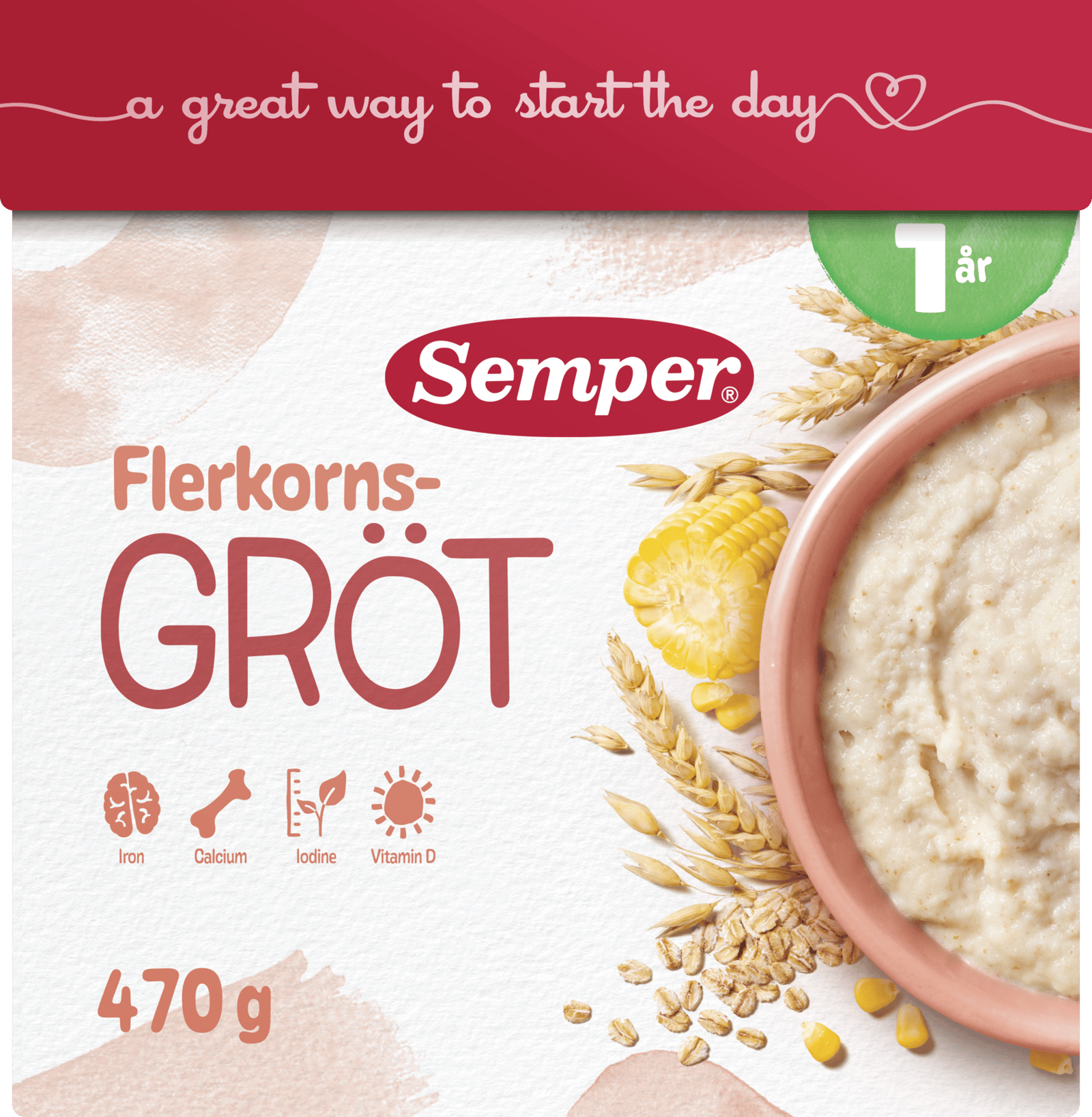 Semper Flerkornsgröt från 1 år 470 g
