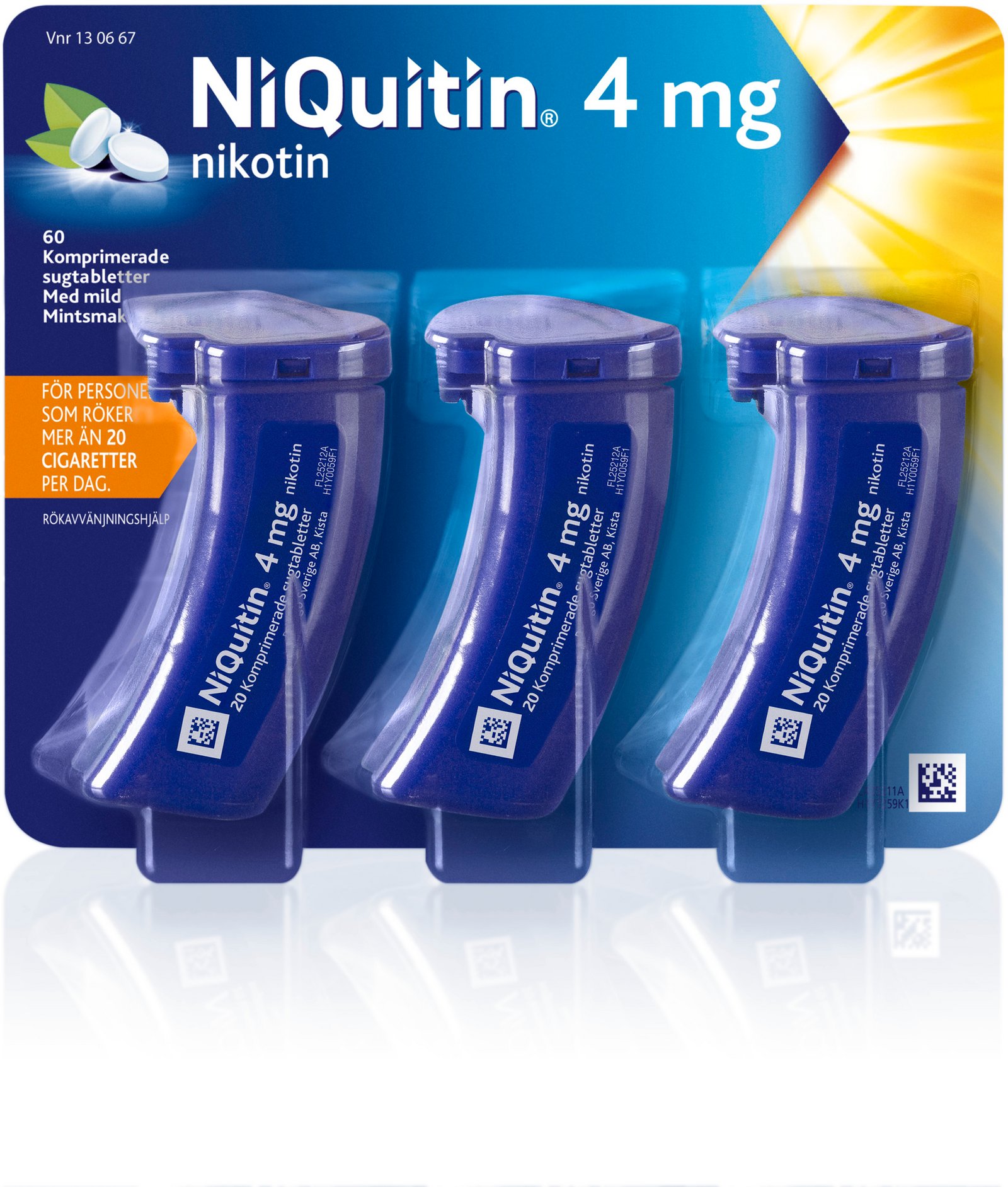 NiQuitin Mint 4 mg Komprimerad Sugtablett 60 St
