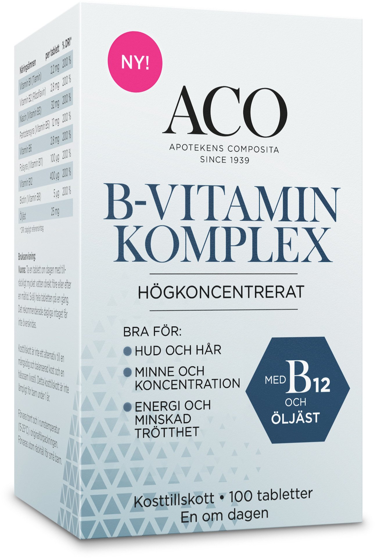 ACO B-vitamin Komplex 100 tabletter