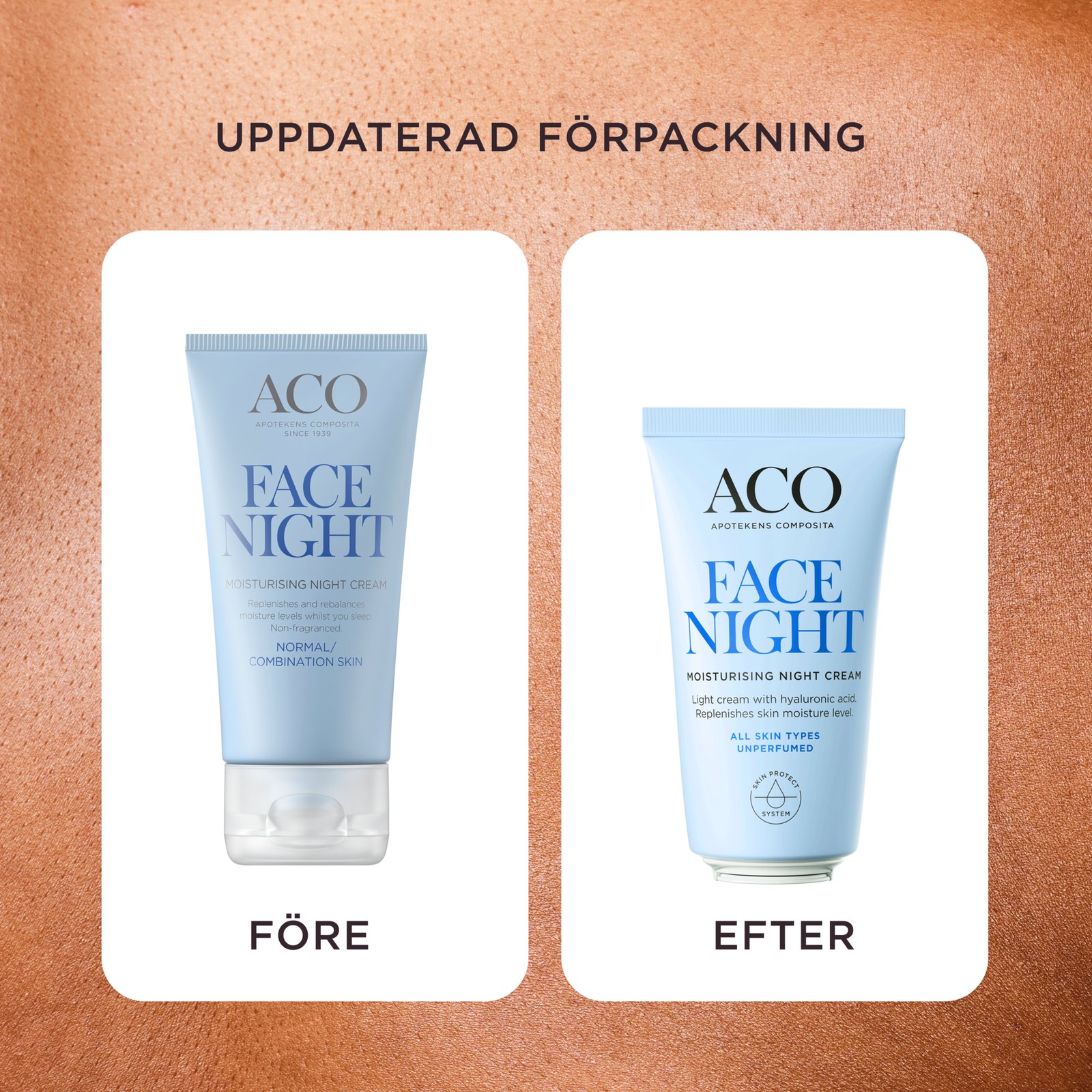 ACO Face Moisturising Night Cream Oparfymerad Nattkräm 50 ml