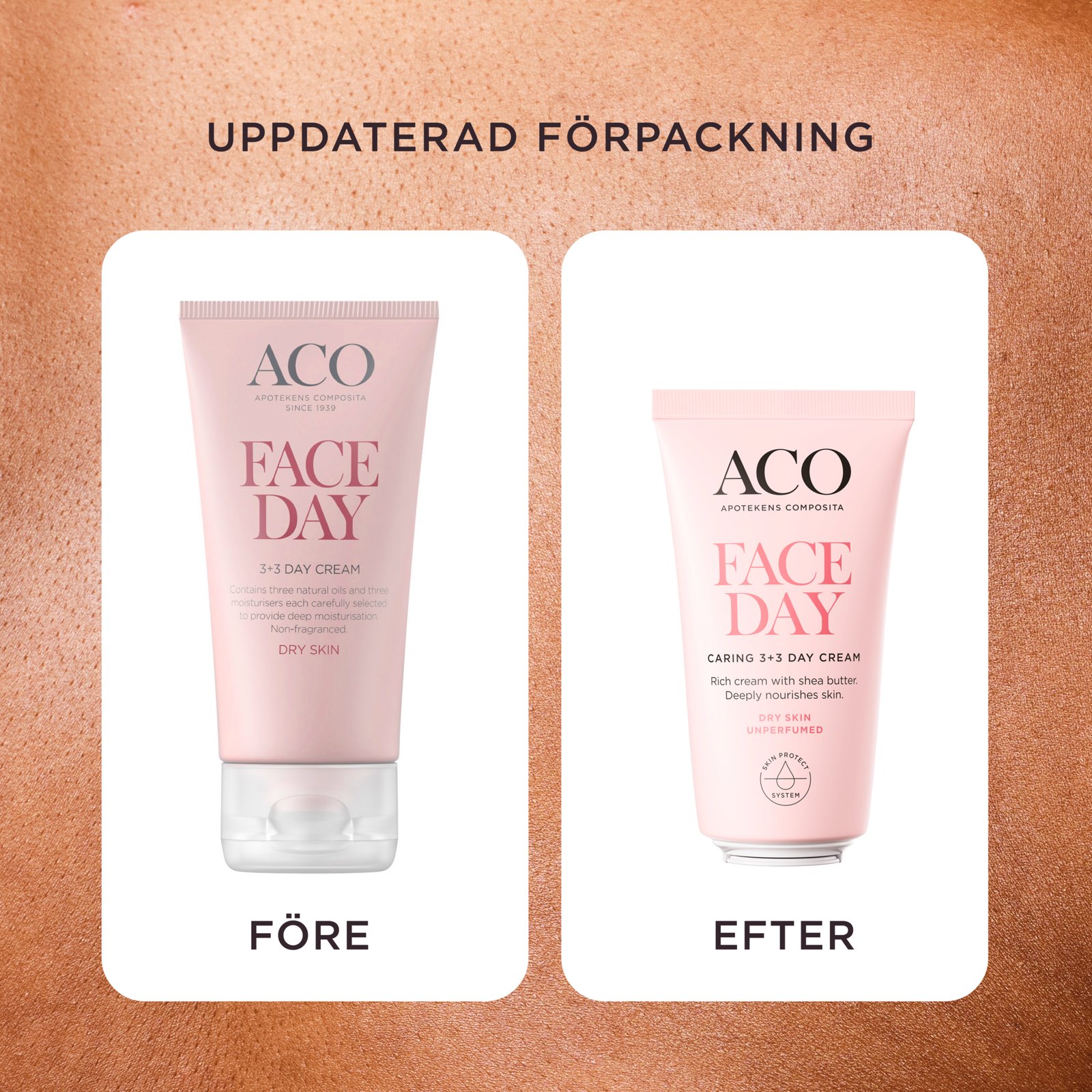 ACO Face Caring 3+3 Day Cream Oparfymerad Dagkräm 50 ml