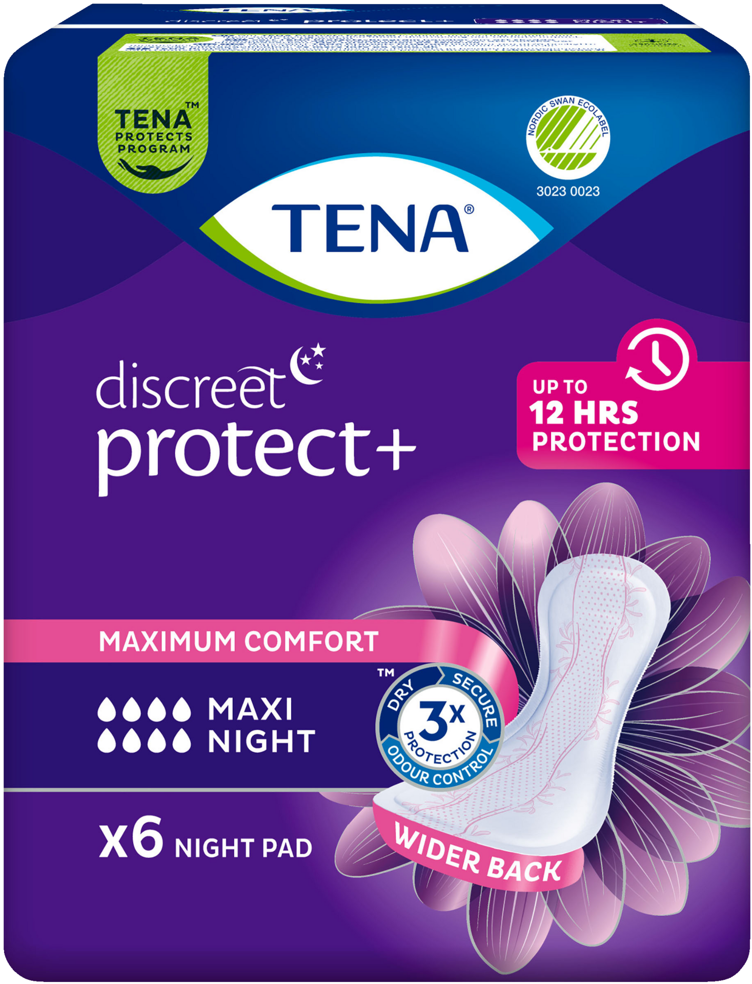 TENA Discreet Maxi Night 6 st