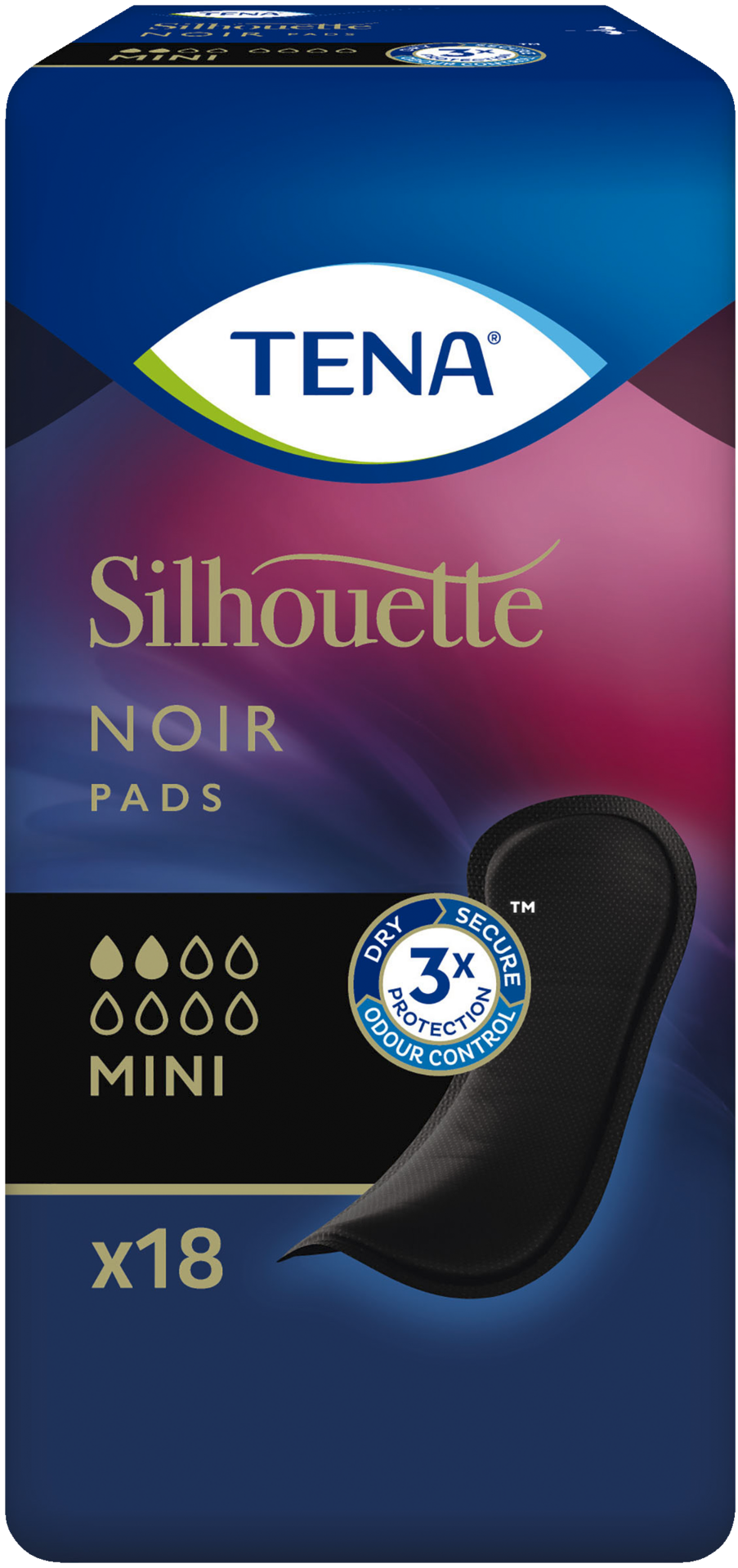 TENA Silhouette Noir Mini Binda 18 st