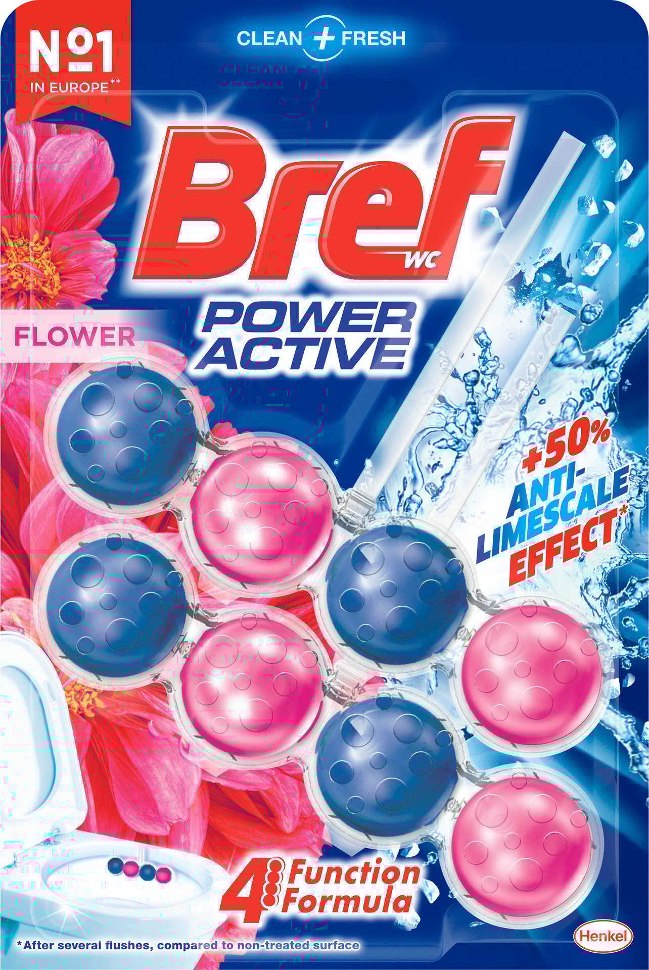 Bref WC Power Active Fresh Flowers 100 g
