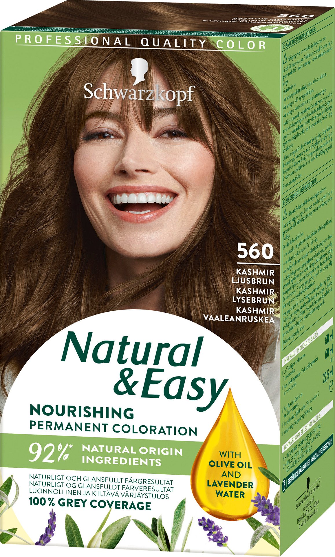 Schwarzkopf Natural & Easy 560 Kashmir Ljusbrun 1 st