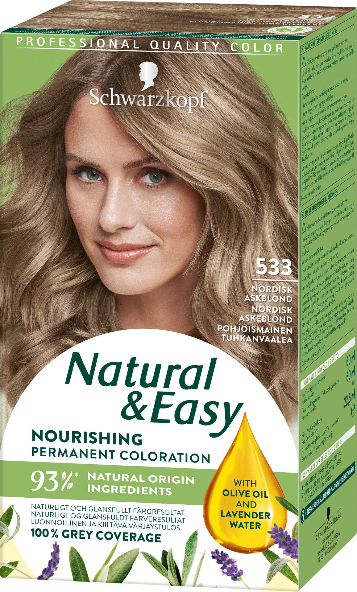 Schwarzkopf Natural & Easy 533 Nordisk Askblond 1 st