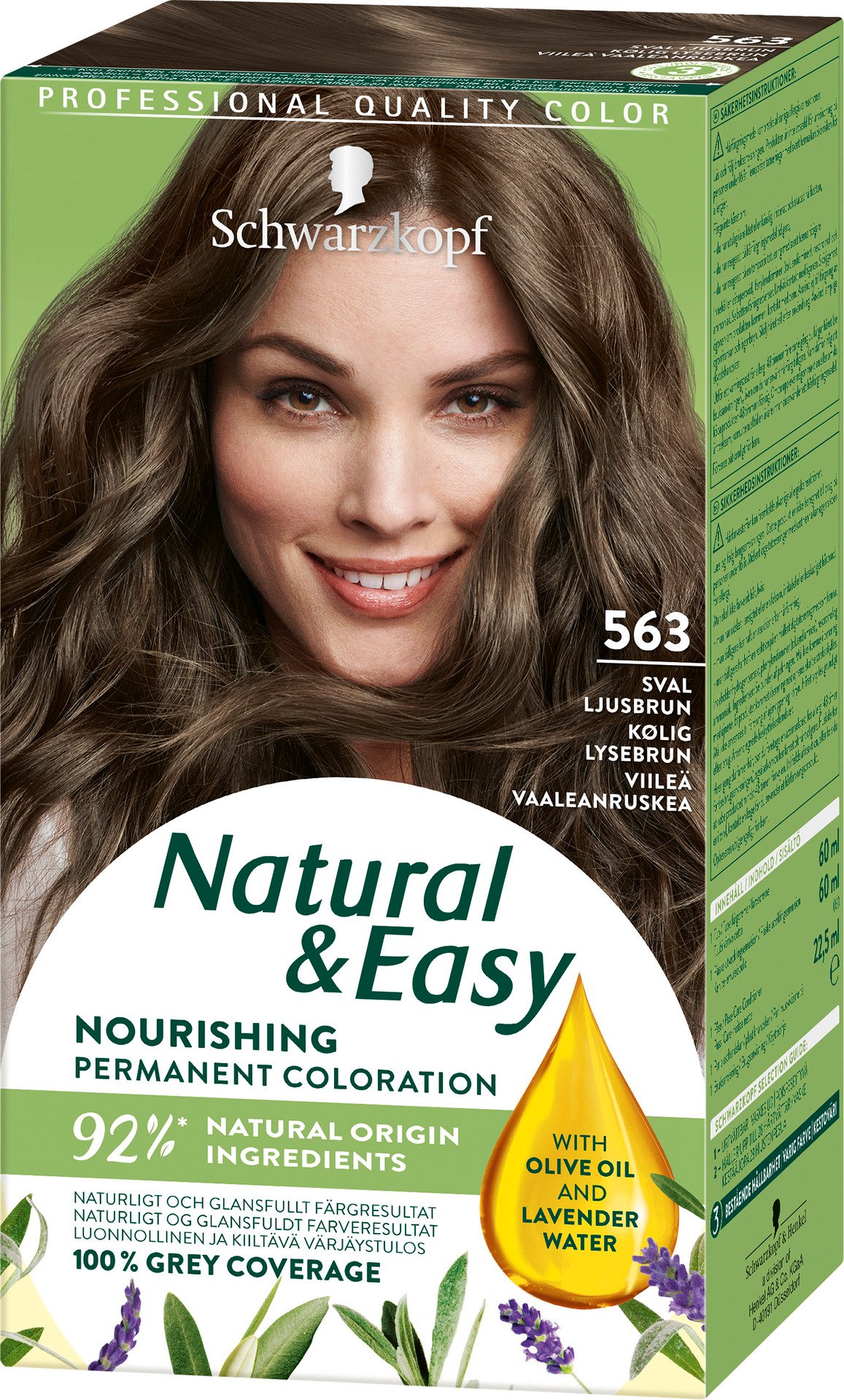 Schwarzkopf Natural & Easy 563 Sval Ljusbrun 1 st
