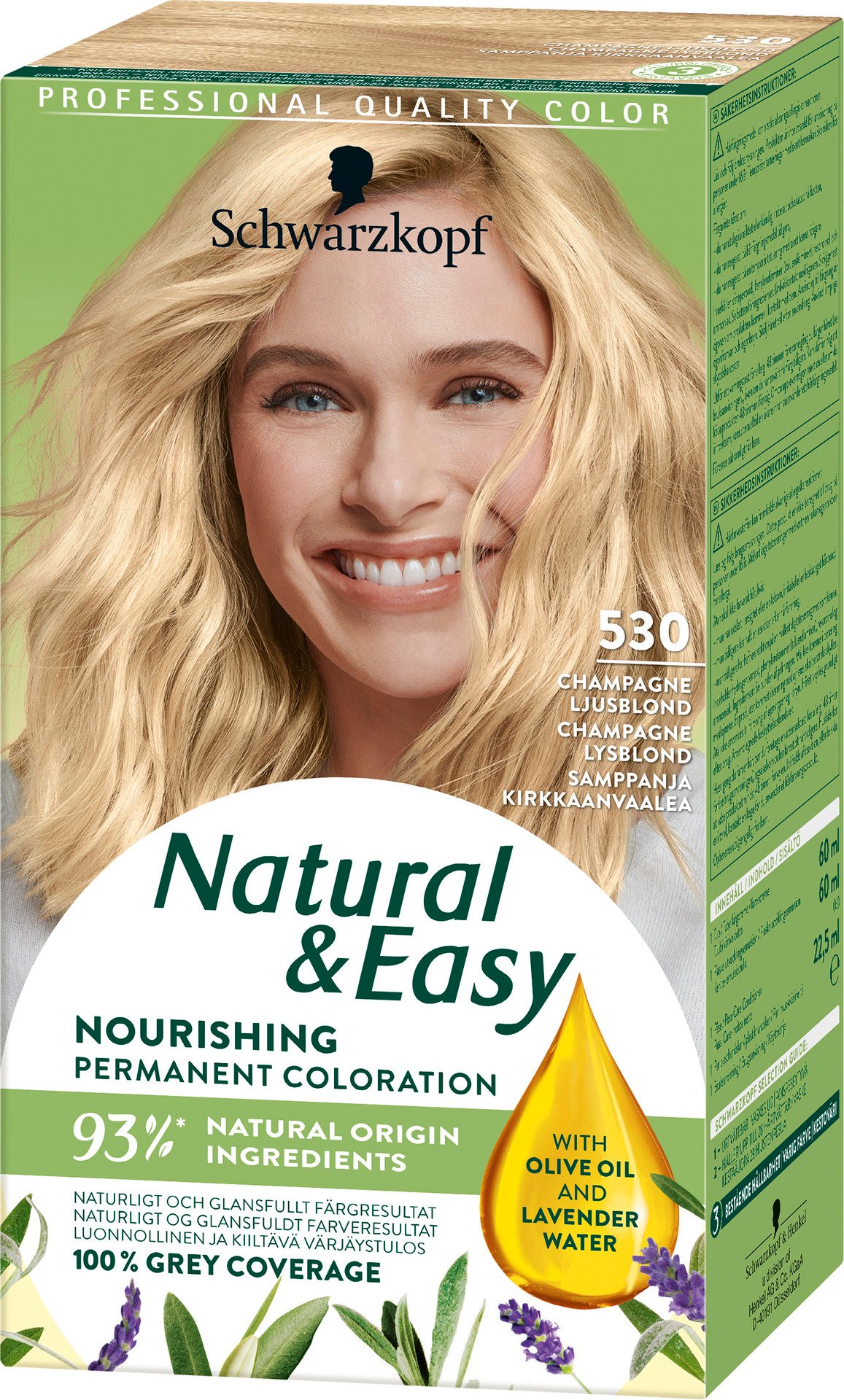 Schwarzkopf Natural & Easy 530 Champagne Ljusblond 1 st