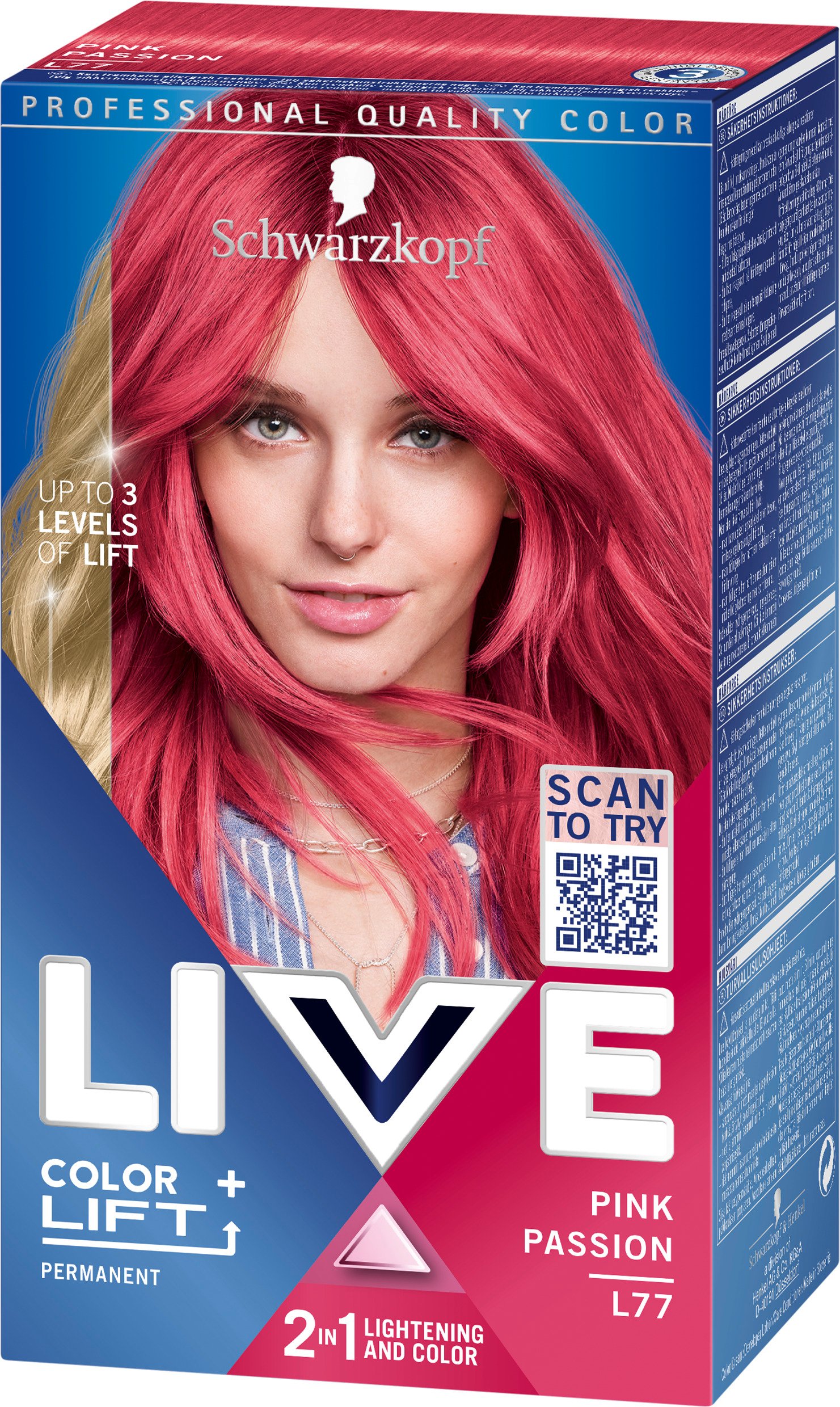Schwarzkopf LIVE L77 Pink Passion 1 st