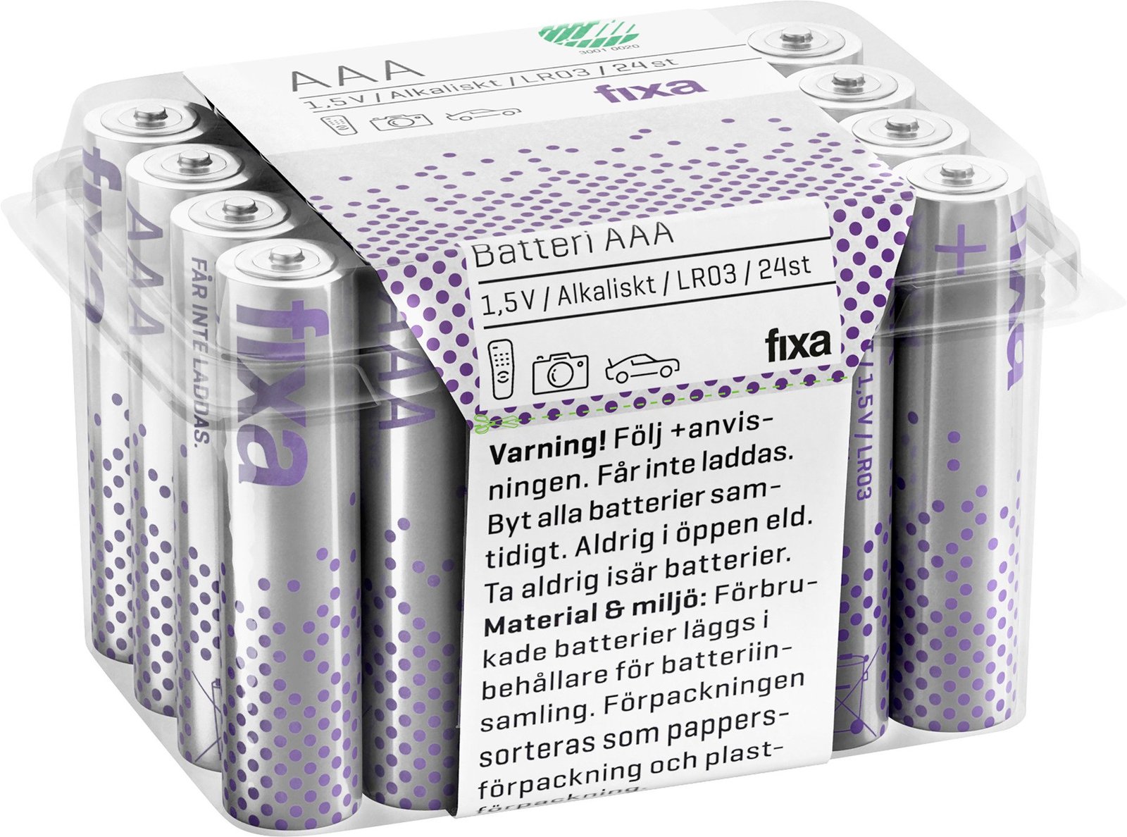 Fixa Batterier LR03 AAA 24 st