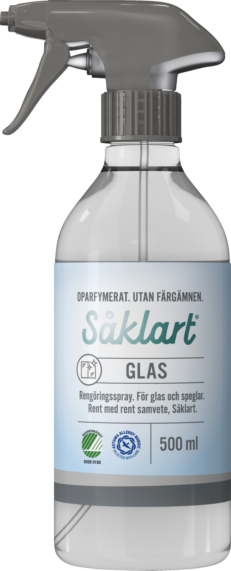 Såklart Glas-spray Oparfymerad 500 ml