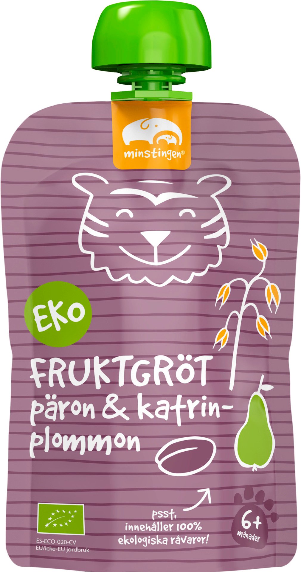 Minstingen Fruktgröt Päron & Katrinplommon 120 g