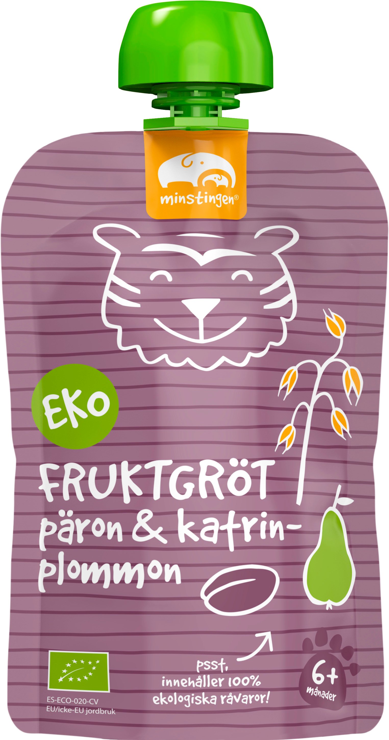 Minstingen Fruktgröt Päron & Katrinplommon 120 g