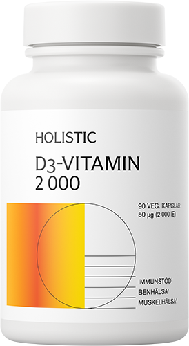 Holistic D3-vitamin 2000IE (50 µg) 90 vegetabiliska kapslar