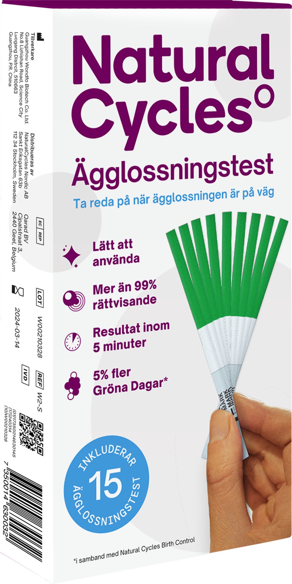 Natural Cycles Ägglossningstest 15 st