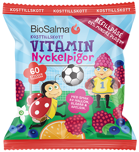 Biosalma Nyckelpiga Multivitamin Refill 60 st