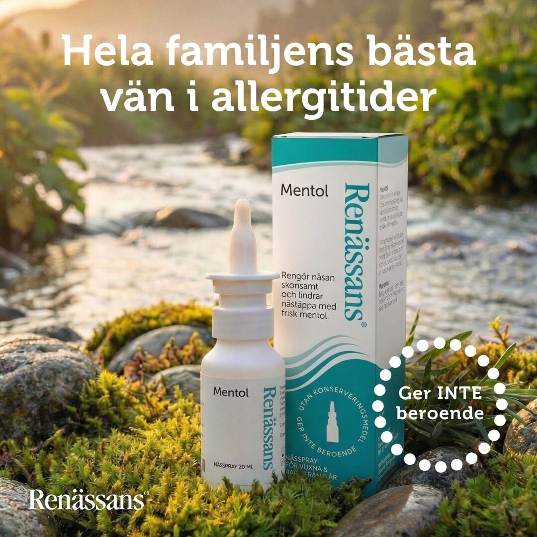 Renässans Nässpray koksaltlösning mentol 30 ml