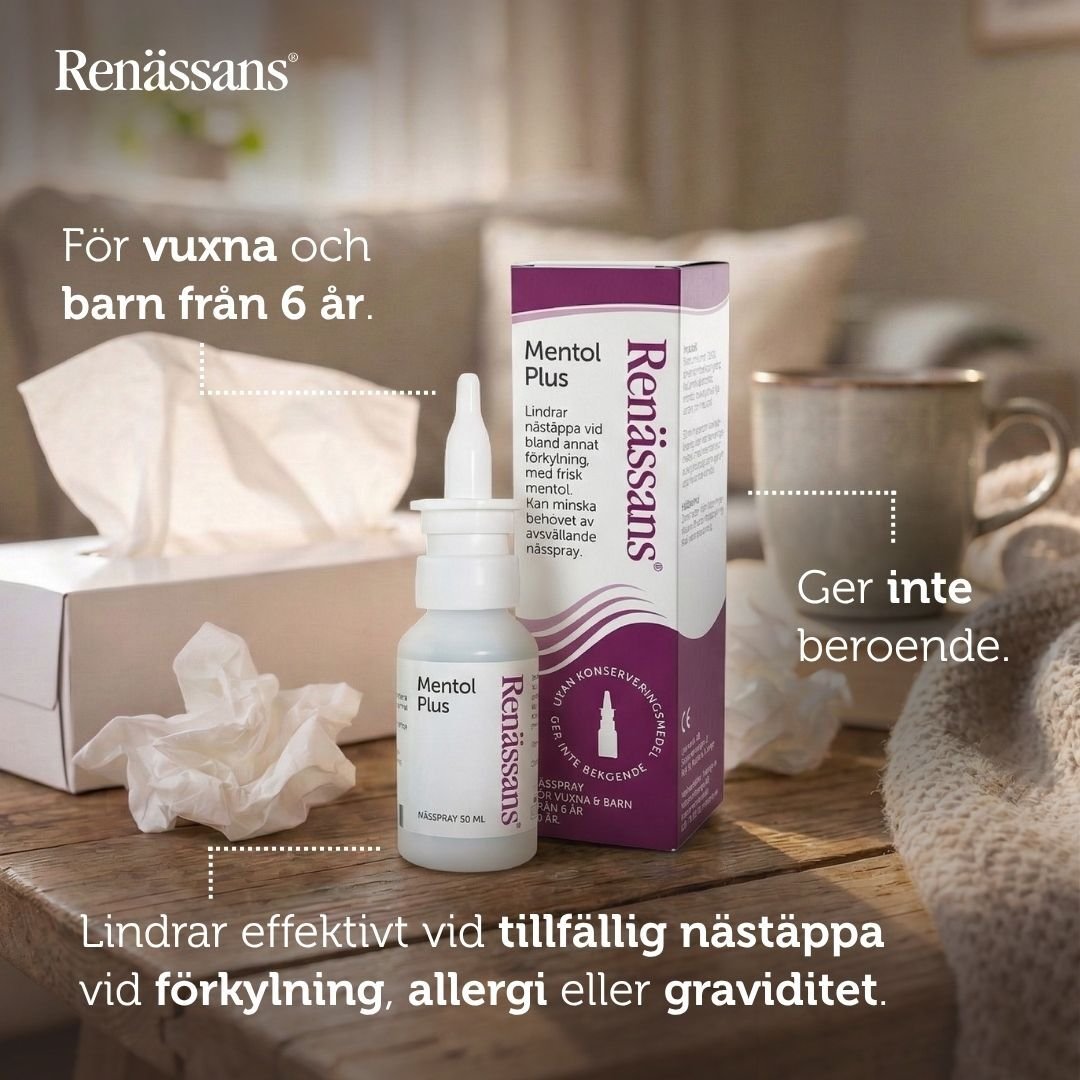 Renässans Nässpray plus mentol 30 ml