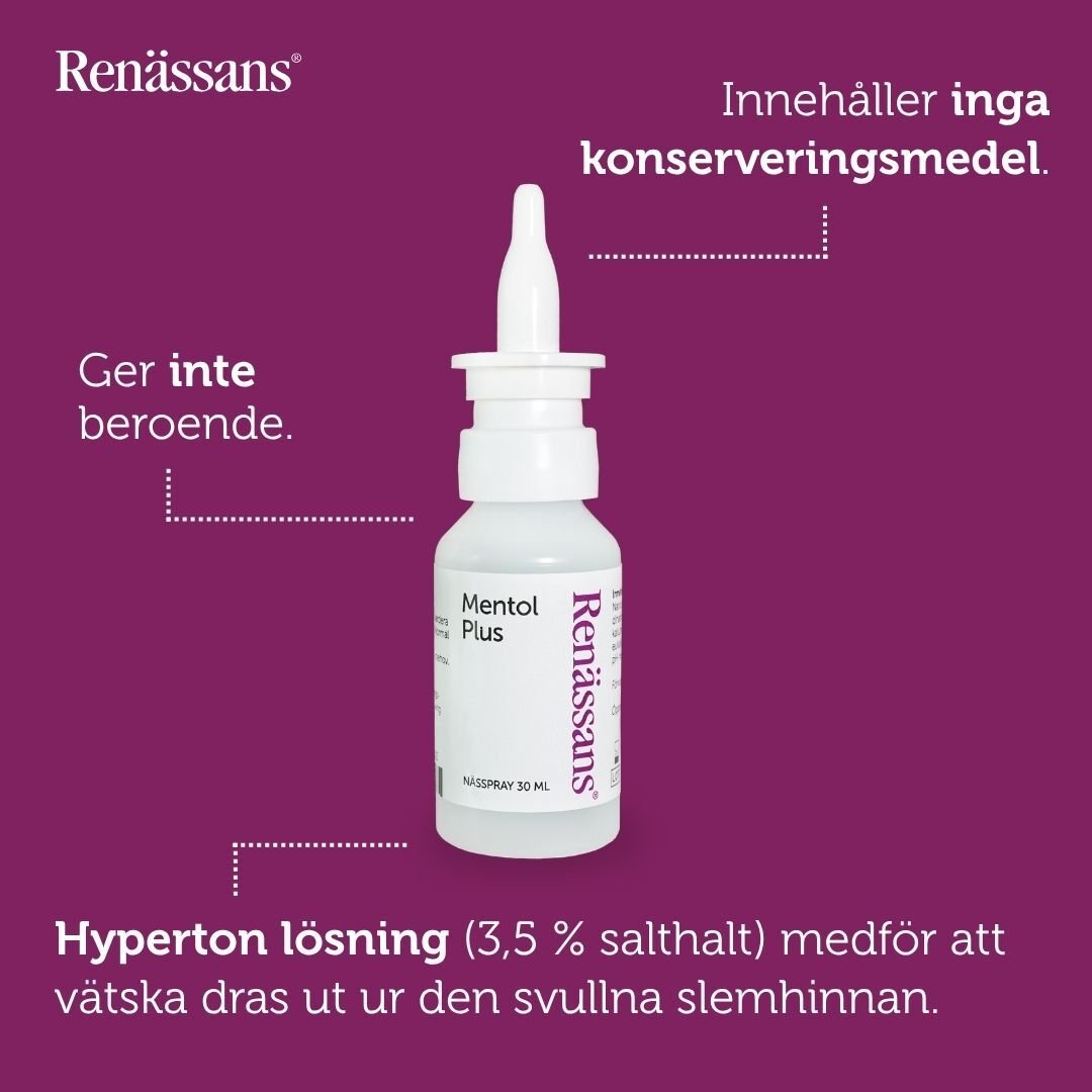 Renässans Nässpray plus mentol 30 ml