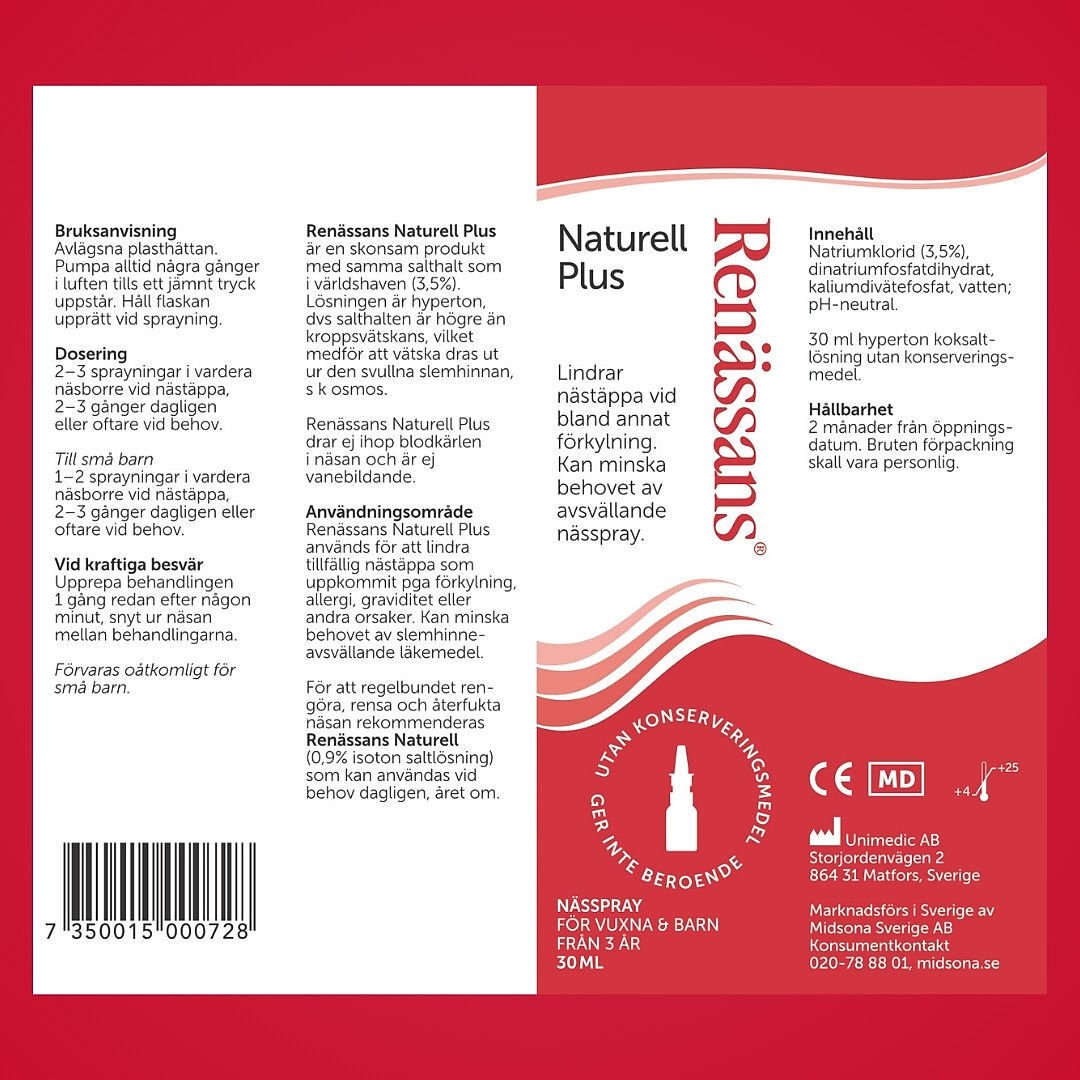 Renässans Nässpray plus 30 ml