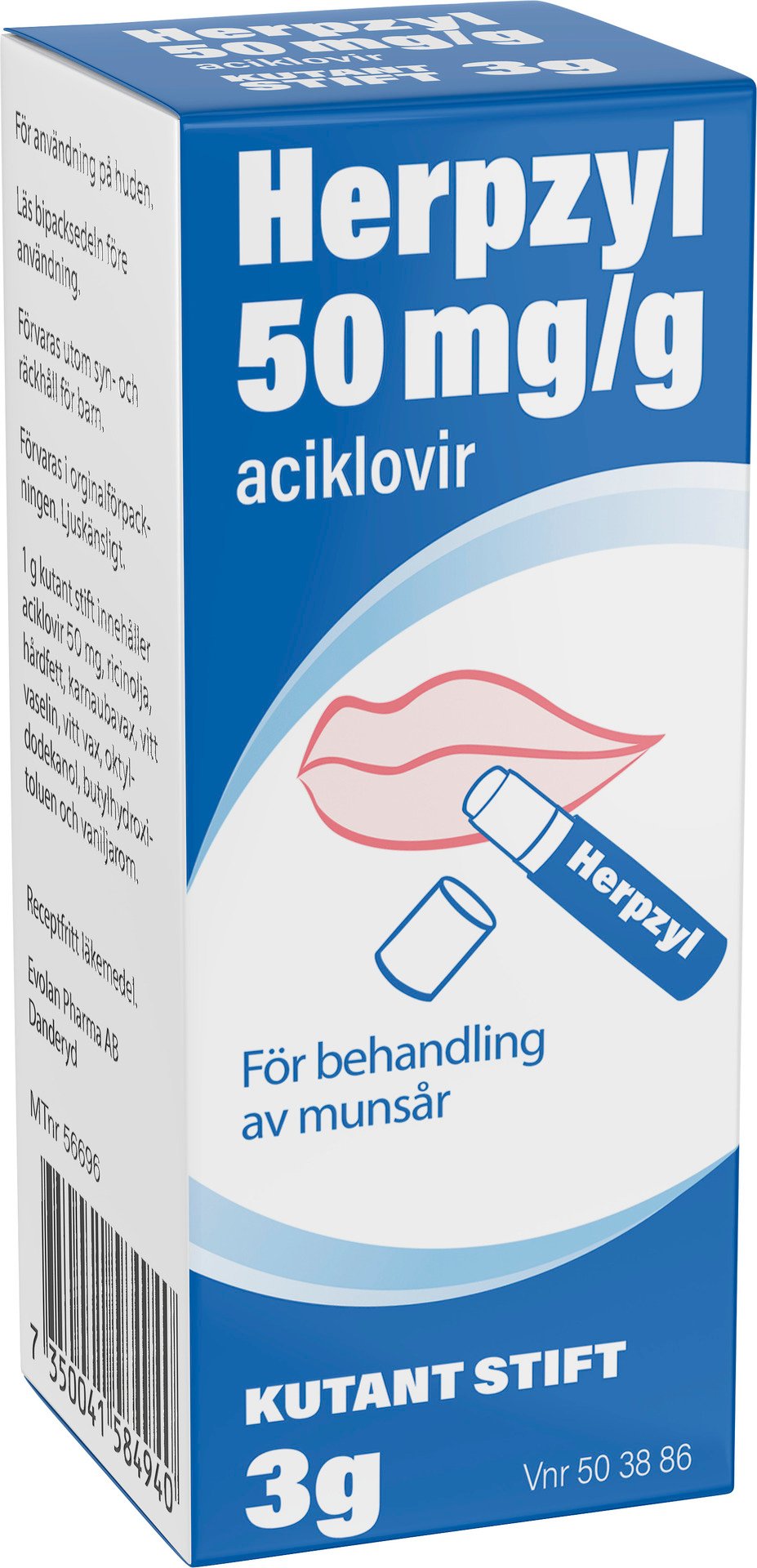 Herpzyl 50mg Aciklovir Stift 3g