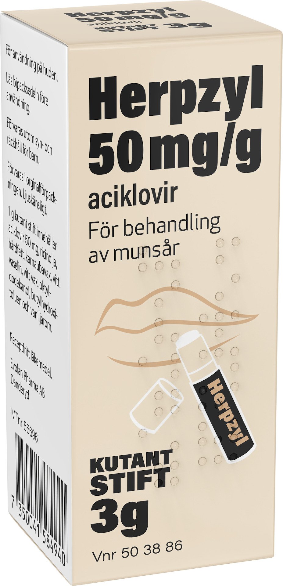 Herpzyl 50mg Aciklovir Stift 3g