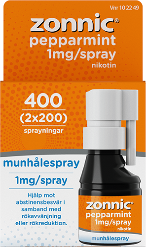 Zonnic Pepparmint Munhålespray 1 mg/spray 2 x 200 doser
