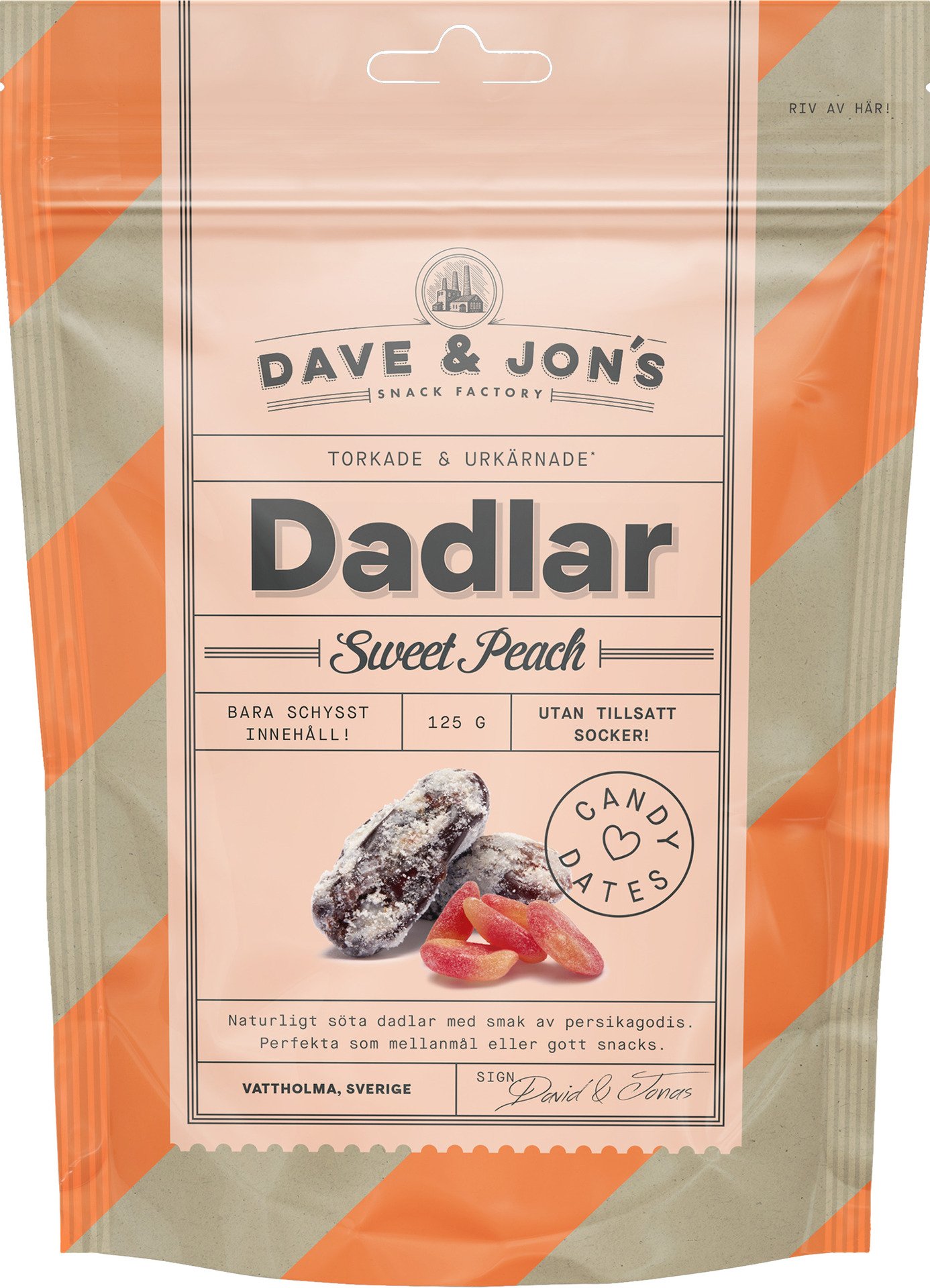 Dave & Jon´s Dadlar Sweet Peach 125 g