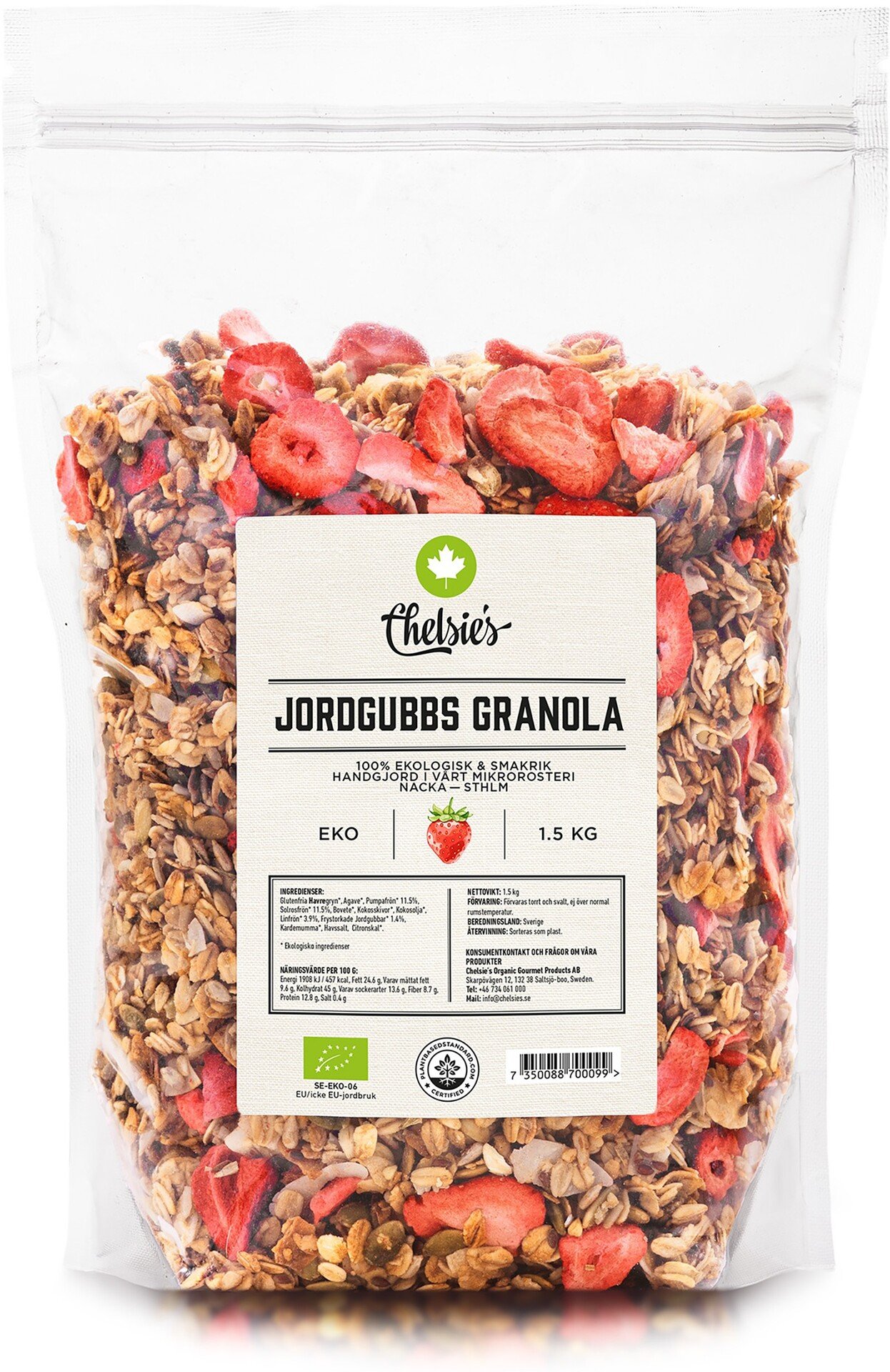 Chelsie's Jordgubbs Granola 1500 g