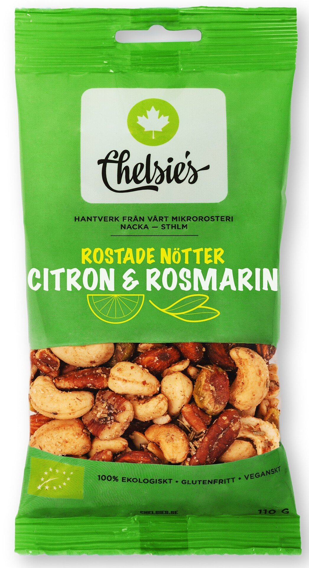 Chelsie's Rostade Nötter Citron & Rosmarin 110 g