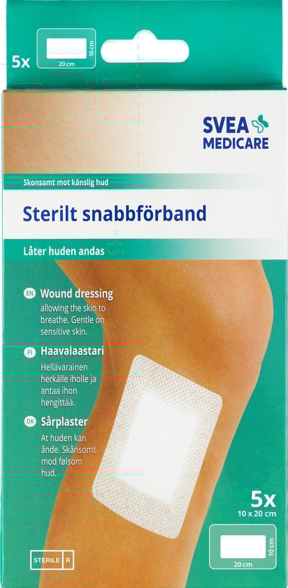 Svea Medicare Sterilt Snabbförband 10 x 20 cm 5 st
