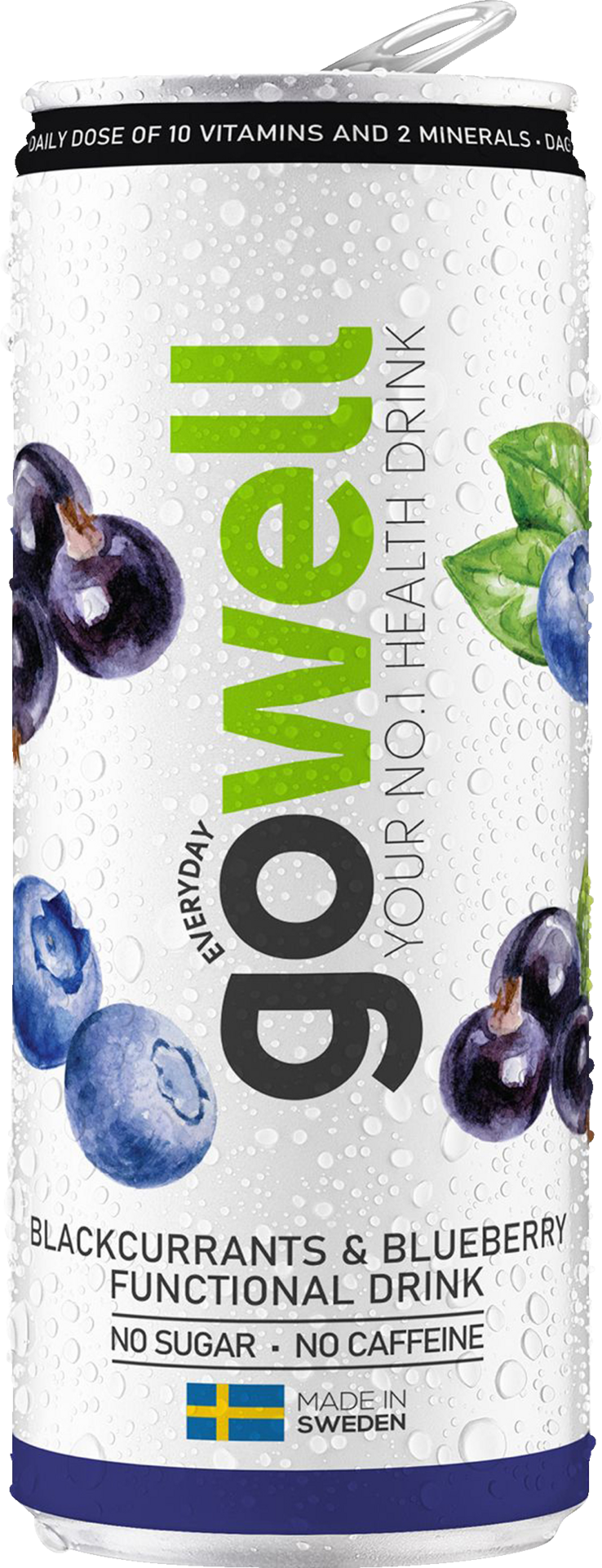 Gowell Svartvinbär Blåbär 330 ml