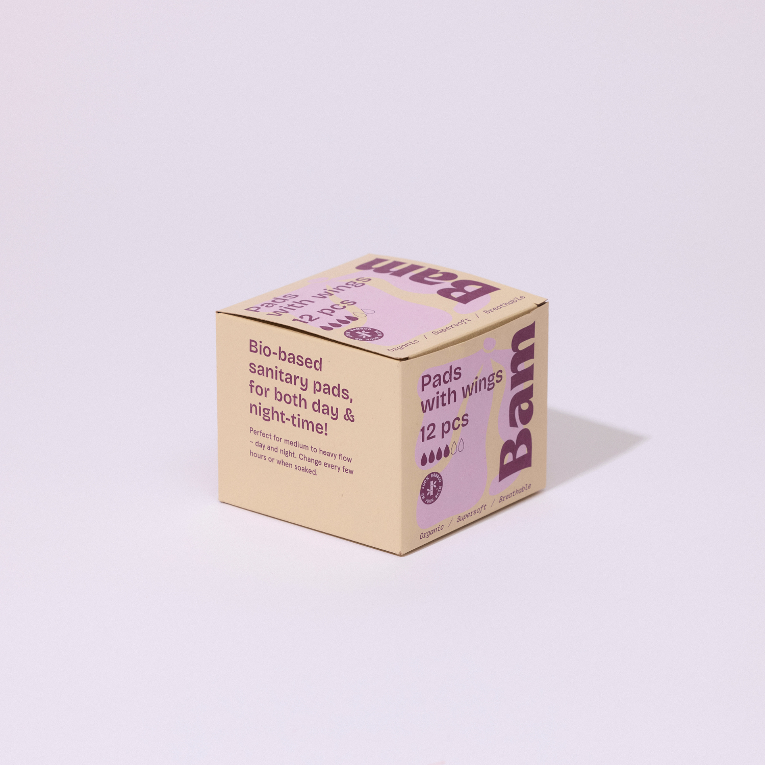 BAM Organic Bamboo Period Pads 12-pack