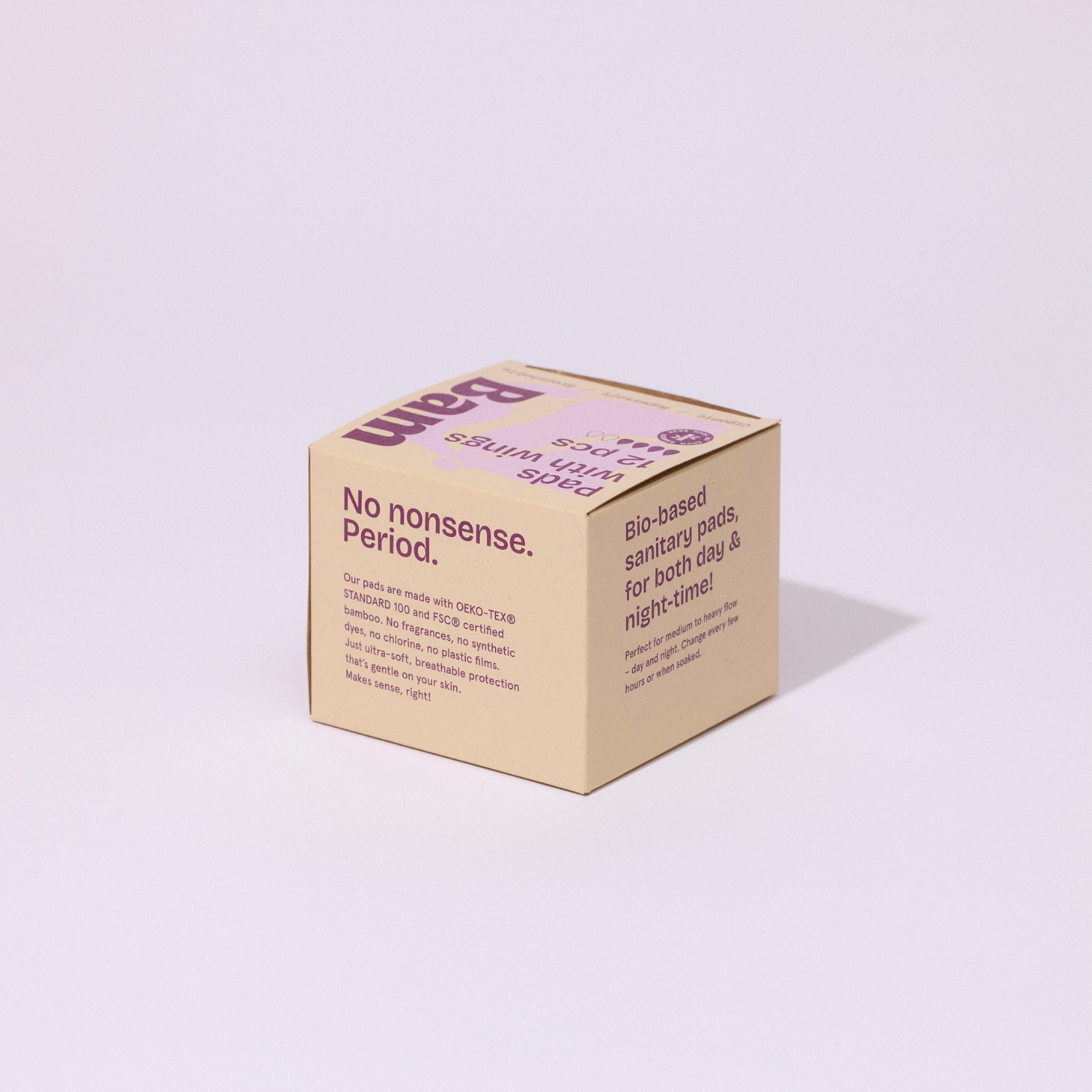 BAM Organic Bamboo Period Pads 12-pack