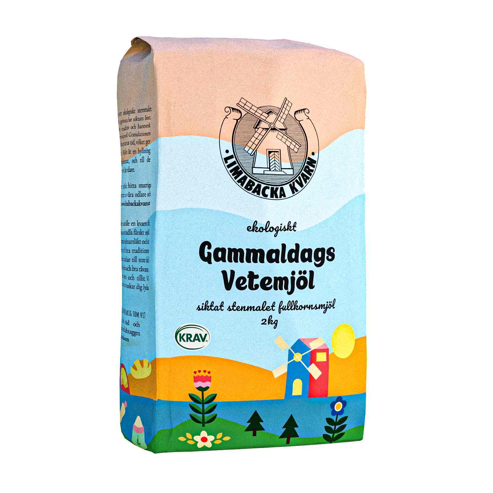 Limabacka Kvarn Gammaldags Vetemjöl Stenmalet 2 kg