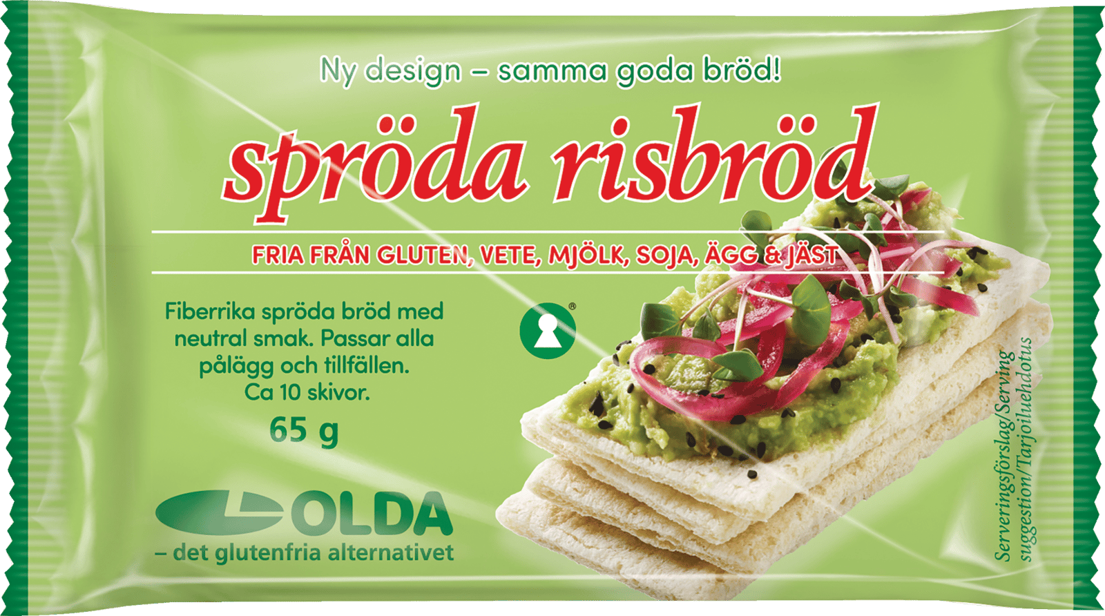 Olda Spröda Risbröd 65 g