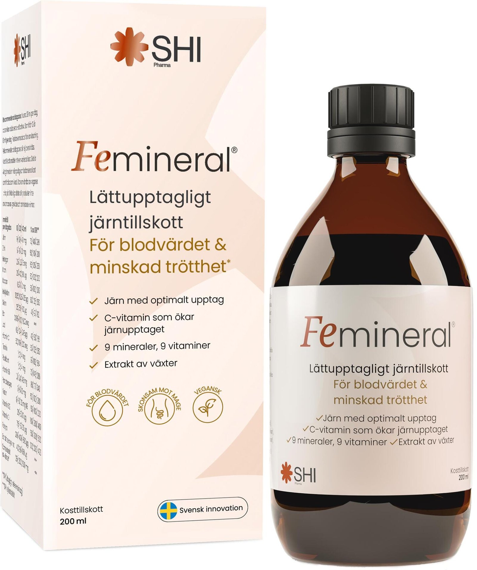 Femineral Lättupptagligt järntillskott 200 ml