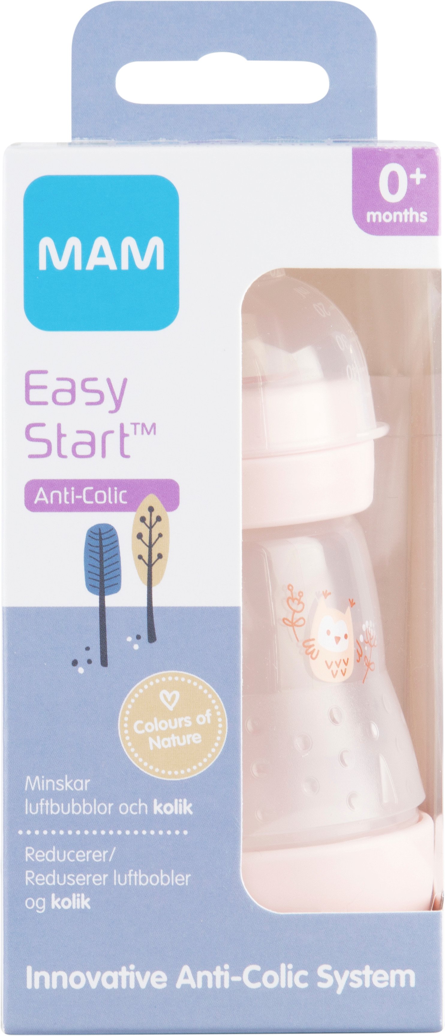MAM Easy Start Anti-Colic Nappflaska 0+ Månader 160 ml - Olika färger