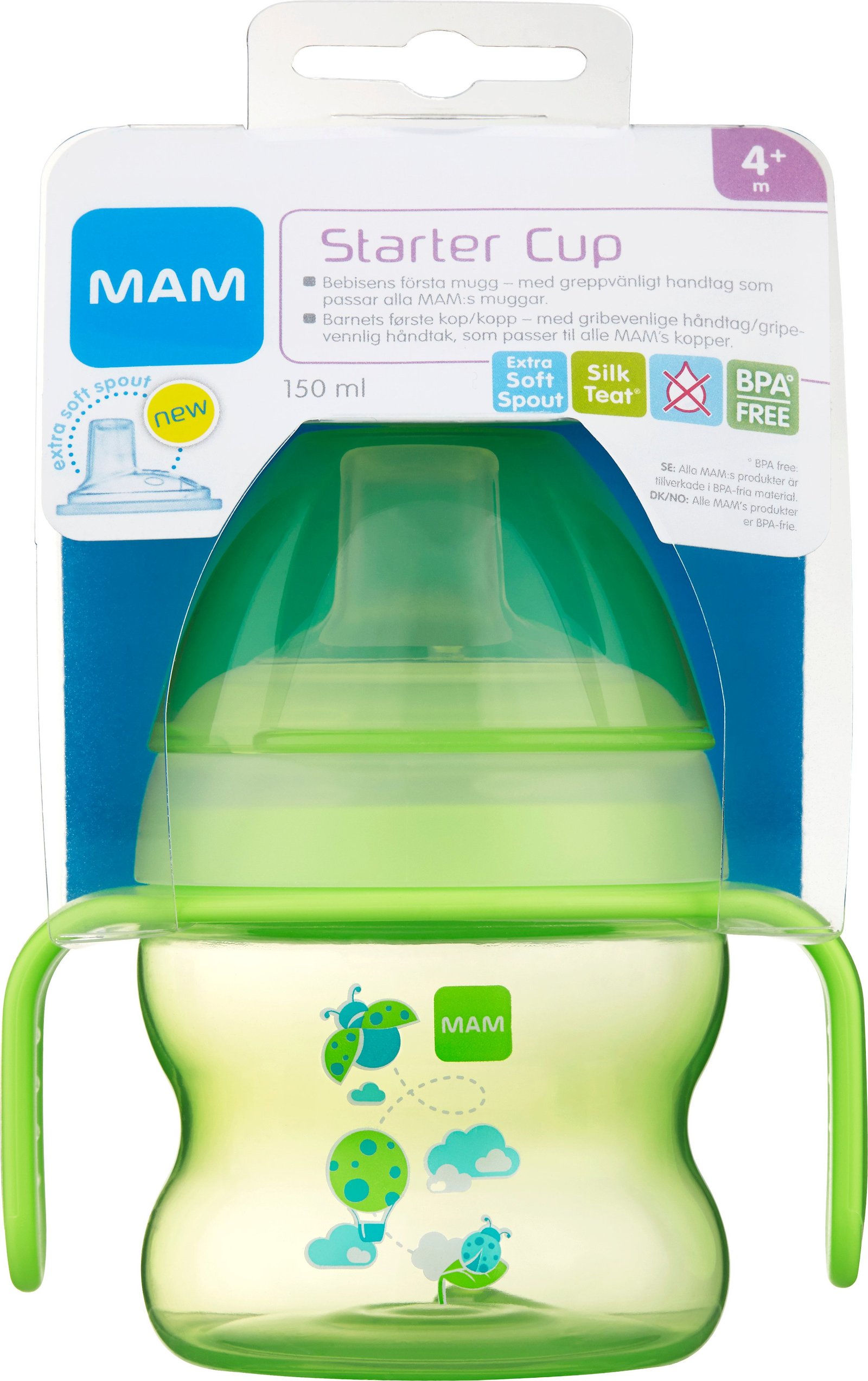 MAM Starter Cup +4 Månader 150 ml - Olika färger