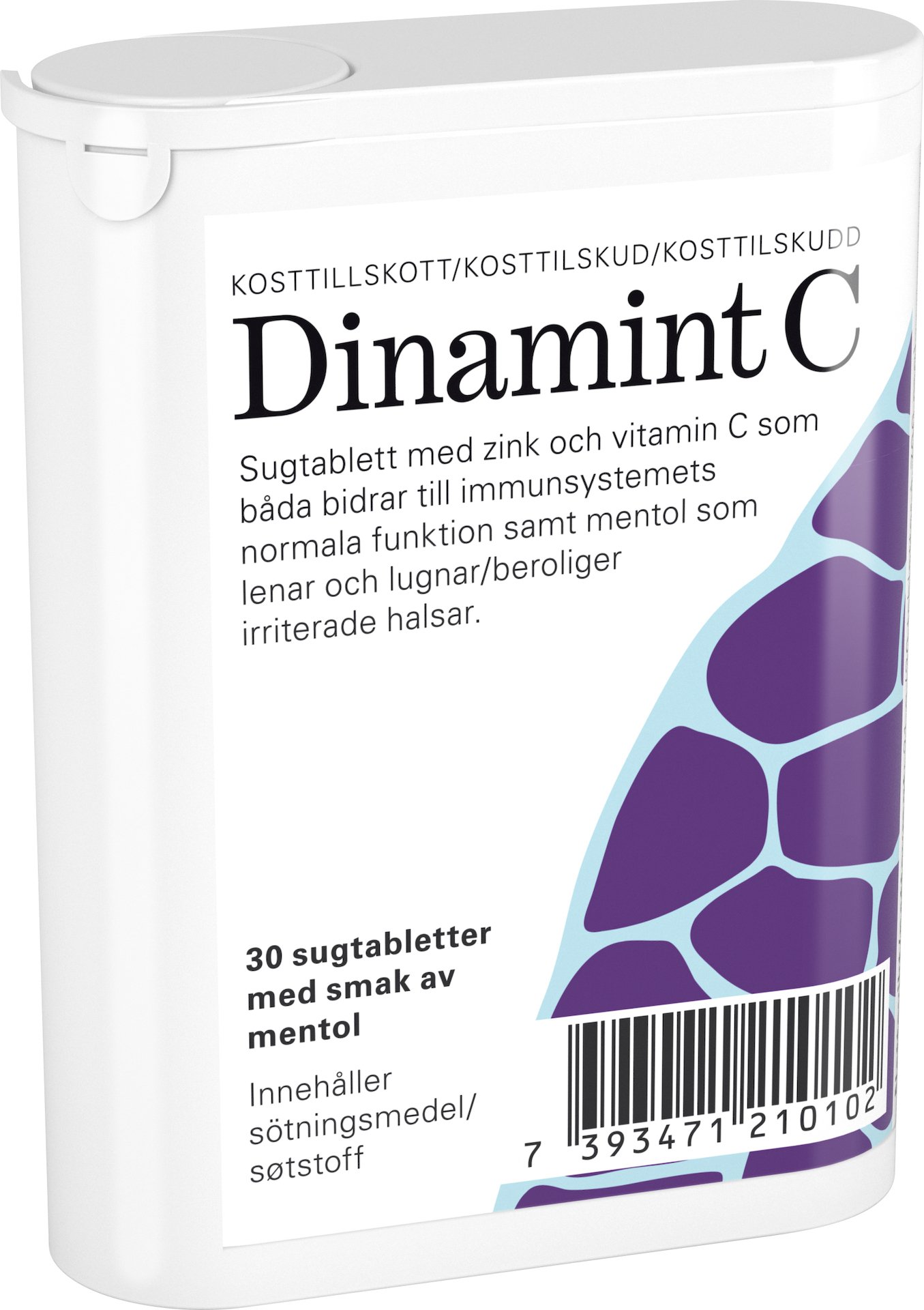 Dinamint C Lenande Halstablett 30 sugtabletter