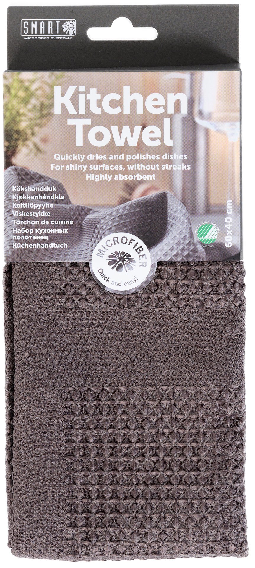 Smart Microfiber Kökshanduk Mörkgrå