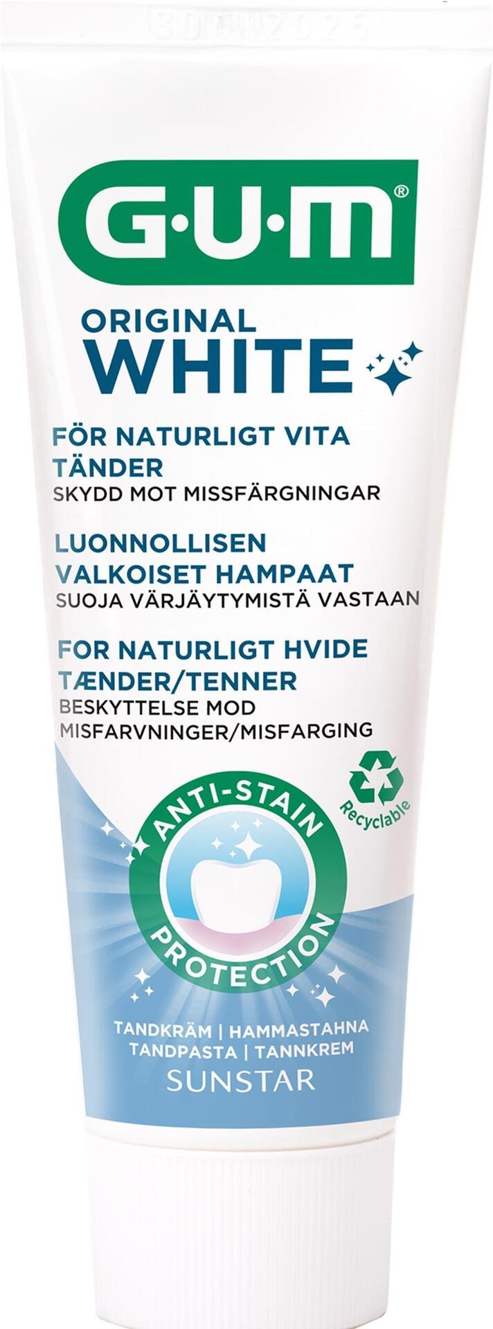 GUM Original White Tandkräm 75 ml