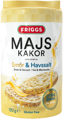 Friggs Majskakor Smör & Havssalt 120 g