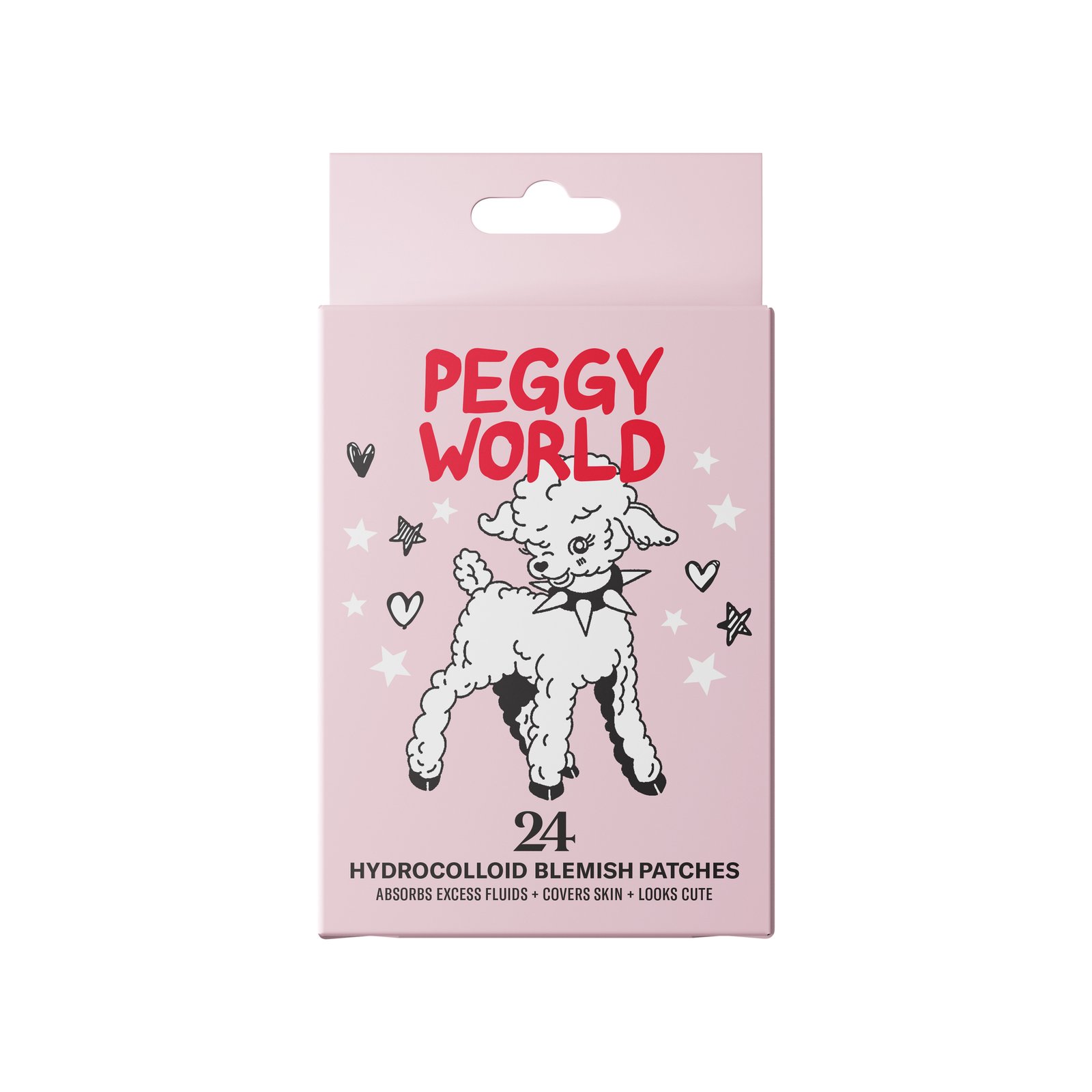 Peggy World Blemish Patches Hearts and Stars Pink 24 st